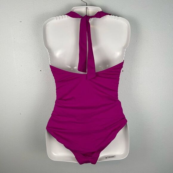 NWOT Lauren Ralph Lauren Magenta Tankini Top and Matching Bottoms Size 8 - Picture 3 of 8